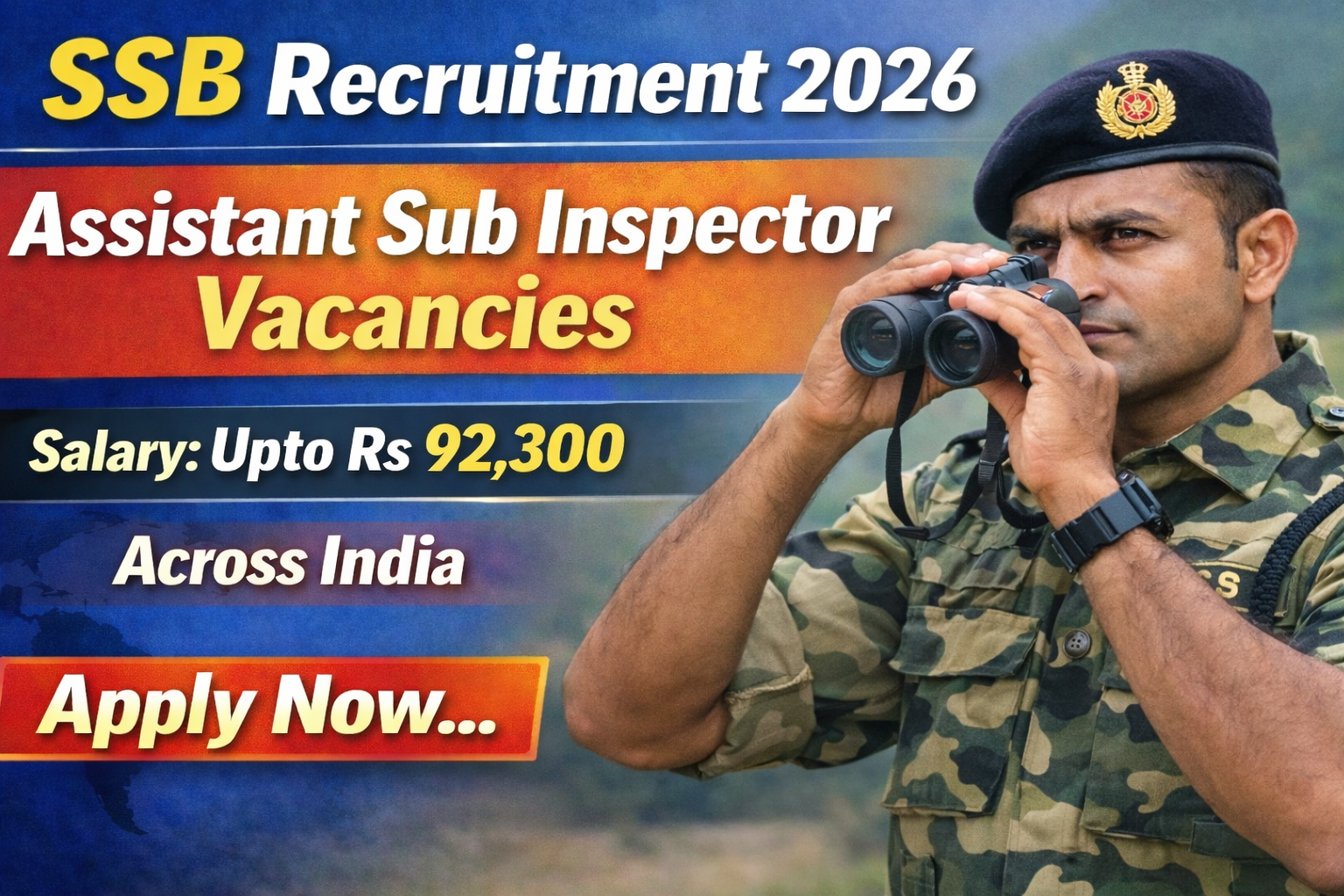 SSB Assistant Sub Inspector Recruitment 2026