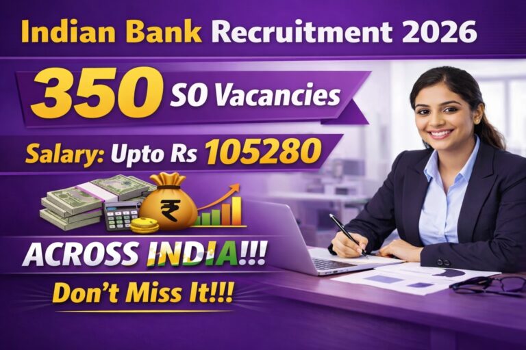 Indian Bank SO Recruitment 2026