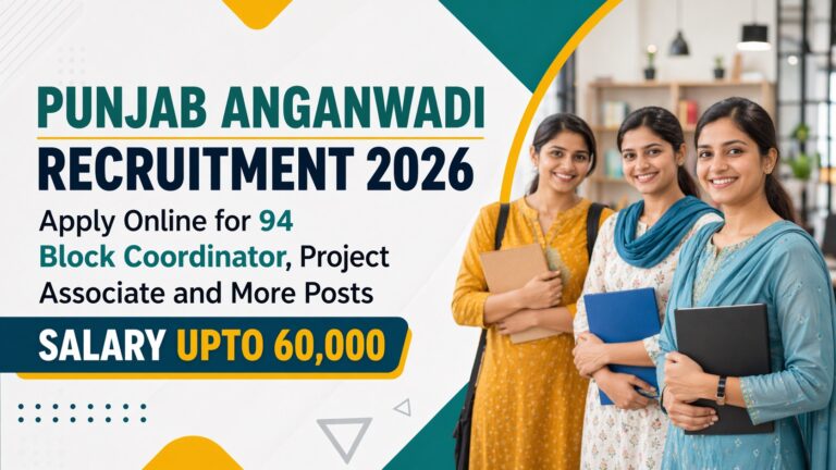 Punjab Anganwadi Recruitment 2026